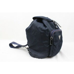 Prada VELA Blue Backpack Handbag Navy